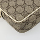 GUCCI GG Supreme Shoulder Bag PVC White Gold 201447 Auth 186085-17