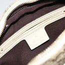 GUCCI GG Supreme Shoulder Bag PVC White Gold 201447 Auth 186085-20