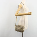 GUCCI GG Supreme Shoulder Bag PVC White Gold 201447 Auth 186085-25