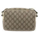 GUCCI GG Supreme Shoulder Bag PVC White Gold 201447 Auth 186085-2