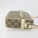 GUCCI GG Supreme Shoulder Bag PVC White Gold 201447 Auth 186085-3