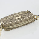 GUCCI GG Supreme Shoulder Bag PVC White Gold 201447 Auth 186085-6