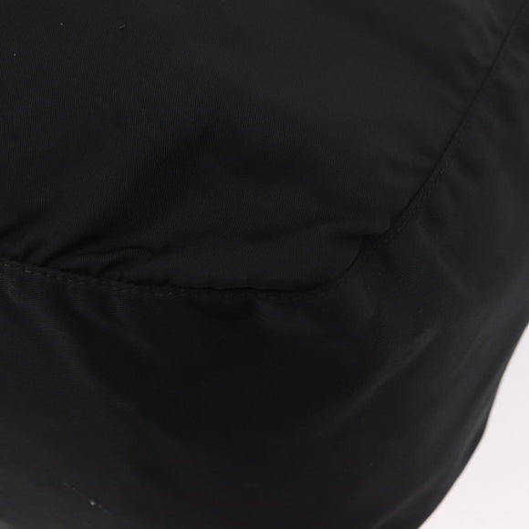PRADA Shoulder Bag Nylon Black Silver Auth 186088A
