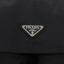PRADA Shoulder Bag Nylon Black Silver Auth 186088A-18