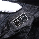 PRADA Shoulder Bag Nylon Black Silver Auth 186088A-22