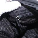 PRADA Shoulder Bag Nylon Black Silver Auth 186088A-25