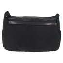 PRADA Shoulder Bag Nylon Black Silver Auth 186088A-2