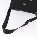 PRADA Shoulder Bag Nylon Black Silver Auth 186088A-7