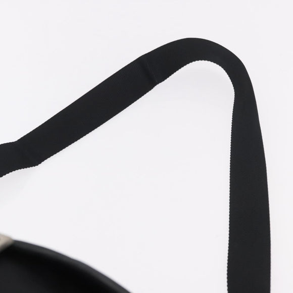 PRADA Shoulder Bag Nylon Black Silver Auth 186088A