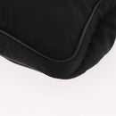 PRADA Shoulder Bag Nylon Black Silver Auth 186089A-15