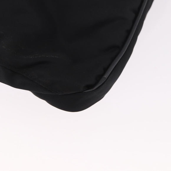 PRADA Shoulder Bag Nylon Black Silver Auth 186089A