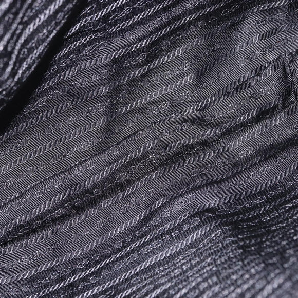 PRADA Shoulder Bag Nylon Black Silver Auth 186089A