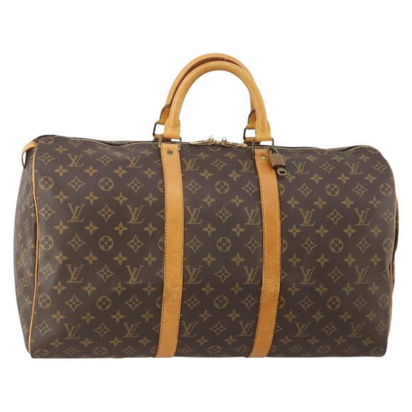 LOUIS VUITTON Monogram Keepall 50 Boston Bag M41426 LV Auth 186091A