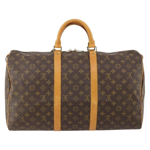 LOUIS VUITTON Monogram Keepall 50 Boston Bag M41426 LV Auth 186091A