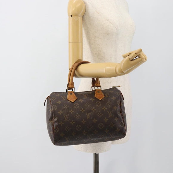 LOUIS VUITTON Monogram Speedy 25 Hand Bag M41528 LV Auth 186096