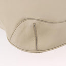 GUCCI Bamboo Hand Bag Leather 2way White Gold 169976 Auth 186098A-16