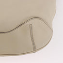 GUCCI Bamboo Hand Bag Leather 2way White Gold 169976 Auth 186098A-17