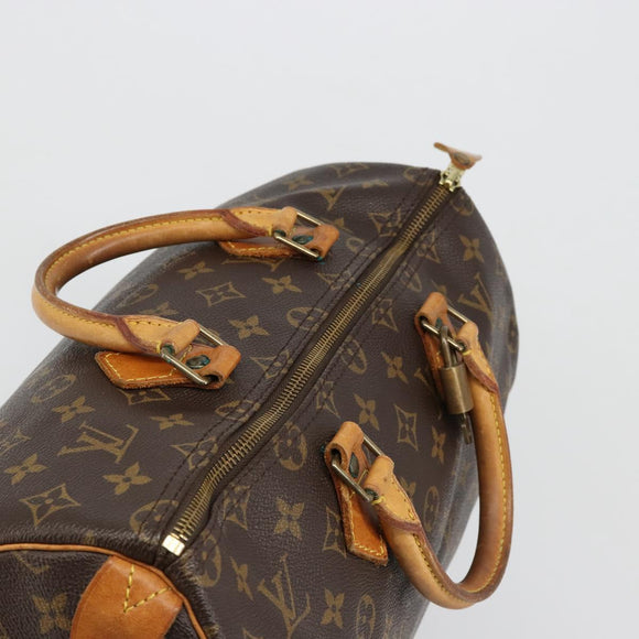LOUIS VUITTON Monogram Speedy 35 Hand Bag M41524 LV Auth 186099A
