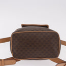 CELINE Macadam Canvas Rugzak PVC Leer Bruin Goud Auth 186101A-5