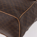 CELINE Macadam Canvas Rugzak PVC Leer Bruin Goud Auth 186101A-17