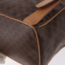 CELINE Macadam Canvas Rugzak PVC Leer Bruin Goud Auth 186101A-19