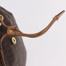 CELINE Macadam Canvas Rugzak PVC Leer Bruin Goud Auth 186101A-21