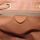 CELINE Macadam Canvas Rugzak PVC Leer Bruin Goud Auth 186101A-12