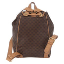CELINE Macadam Canvas Rugzak PVC Leer Bruin Goud Auth 186101A-2