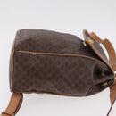 CELINE Macadam Canvas Rugzak PVC Leer Bruin Goud Auth 186101A-3