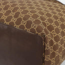 GUCCI GG Canvas Tote Bag Brown Gold 002 1097 Auth 186104-9