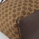 GUCCI GG Canvas Tote Bag Brown Gold 002 1097 Auth 186104-14