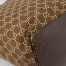 GUCCI GG Canvas Tote Bag Brown Gold 002 1097 Auth 186104-16