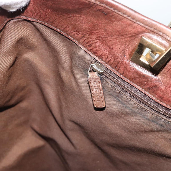 GUCCI GG Canvas Tote Bag Brown Gold 002 1097 Auth 186104