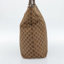GUCCI GG Canvas Tote Bag Brown Gold 002 1097 Auth 186104-3