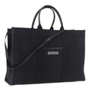 BALENCIAGA Hand Bag Canvas 2way Black Gold 671403 Auth 186106M-1