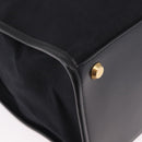BALENCIAGA Hand Bag Canvas 2way Black Gold 671403 Auth 186106M-10