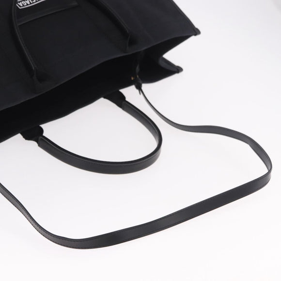 BALENCIAGA Hand Bag Canvas 2way Black Gold 671403 Auth 186106M