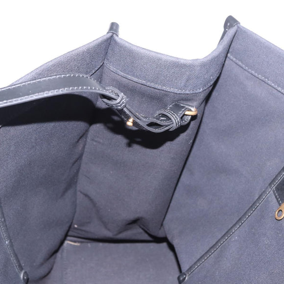 BALENCIAGA Hand Bag Canvas 2way Black Gold 671403 Auth 186106M