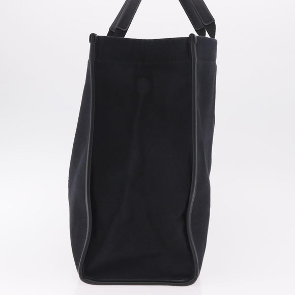 BALENCIAGA Hand Bag Canvas 2way Black Gold 671403 Auth 186106M