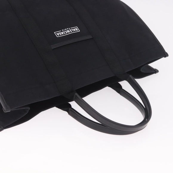 BALENCIAGA Hand Bag Canvas 2way Black Gold 671403 Auth 186106M