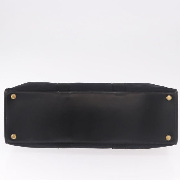 BALENCIAGA Hand Bag Canvas 2way Black Gold 671403 Auth 186106M