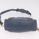 BALENCIAGA Giant Mini City Hand Bag Leather 2way Blue Gold 309544 Auth 186109A-12