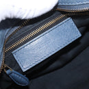 BALENCIAGA Giant Mini City Hand Bag Leather 2way Blue Gold 309544 Auth 186109A-18