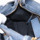 BALENCIAGA Giant Mini City Hand Bag Leather 2way Blue Gold 309544 Auth 186109A-21