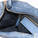 BALENCIAGA Giant Mini City Hand Bag Leather 2way Blue Gold 309544 Auth 186109A-22