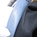 BALENCIAGA Giant Mini City Hand Bag Leather 2way Blue Gold 309544 Auth 186109A-25