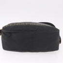FENDI Shoulder Bag Canvas Black Gold Auth 186111-10