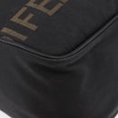 FENDI Shoulder Bag Canvas Black Gold Auth 186111-11