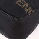 FENDI Shoulder Bag Canvas Black Gold Auth 186111-12