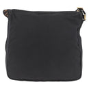 FENDI Shoulder Bag Canvas Black Gold Auth 186111-3